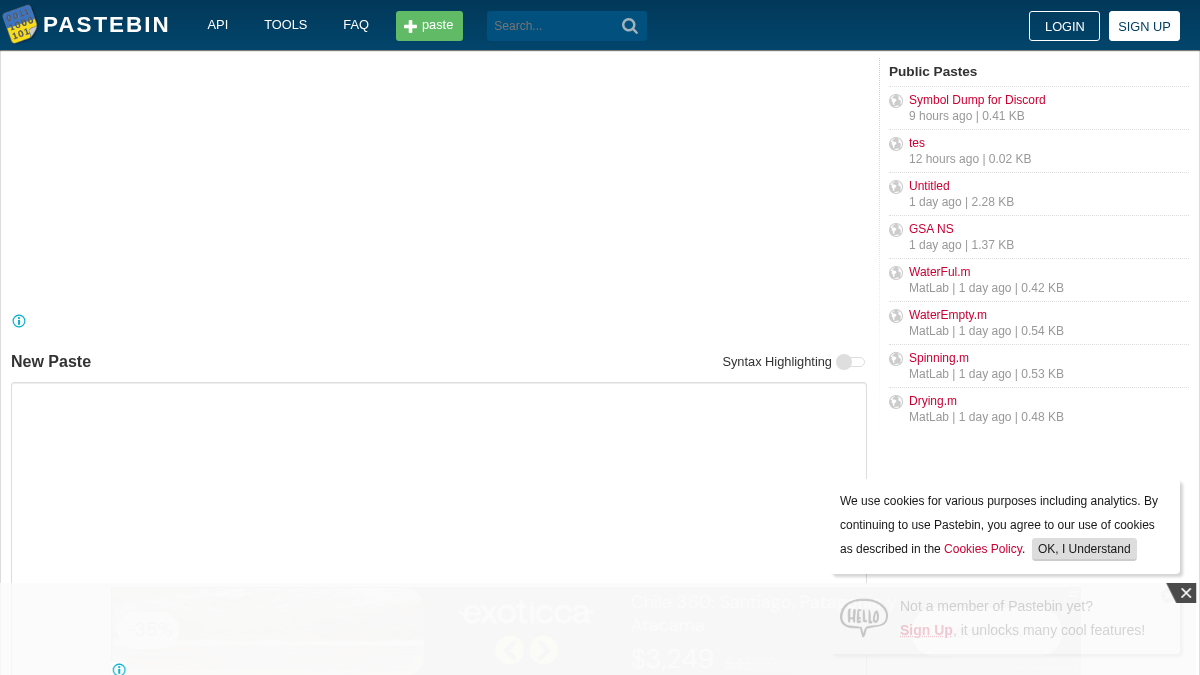 pastebin.com 官网首页截图