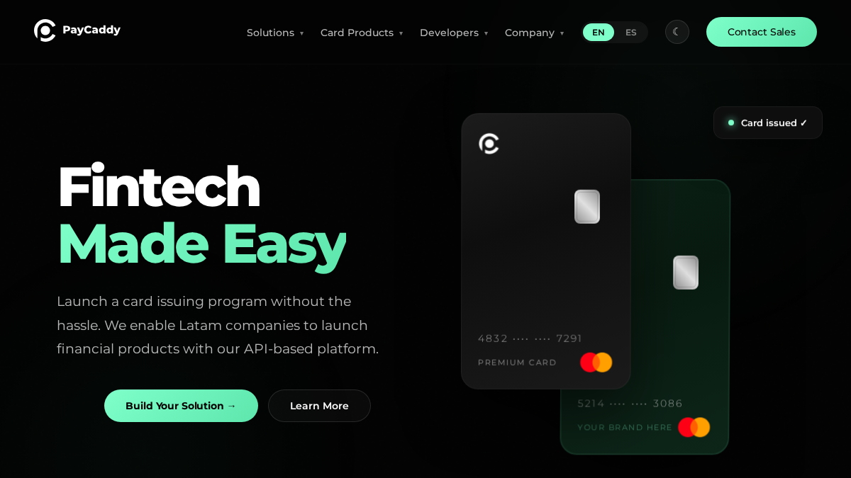 paycaddy.com 官网首页截图