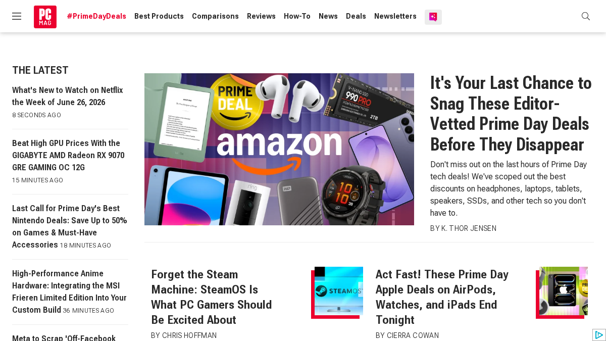 pcmag.com 官网首页截图