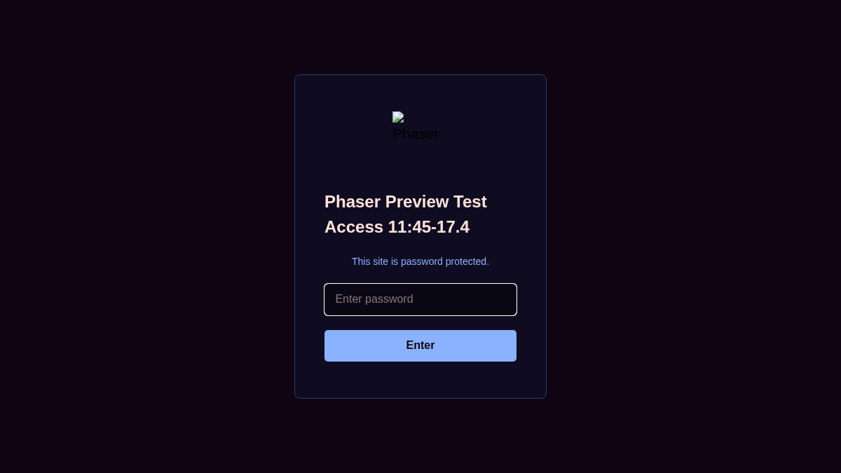 phaser.dev 官网首页截图