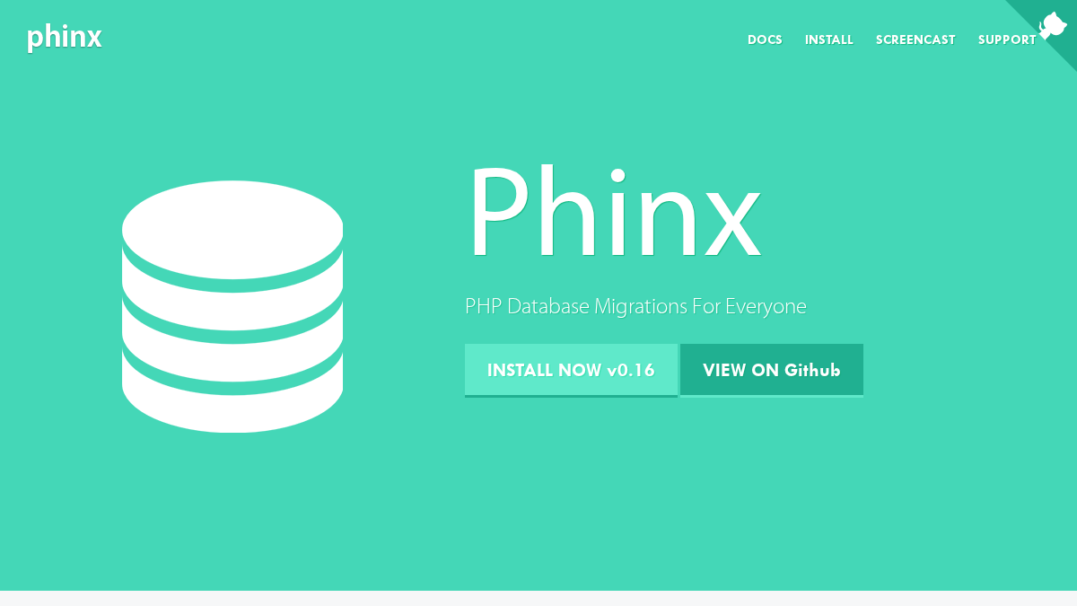 phinx.org 官网首页截图