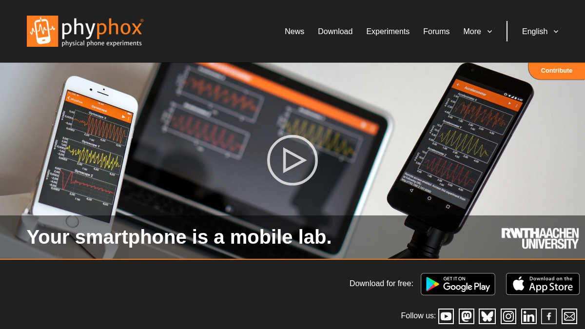 phyphox.org 官网首页截图