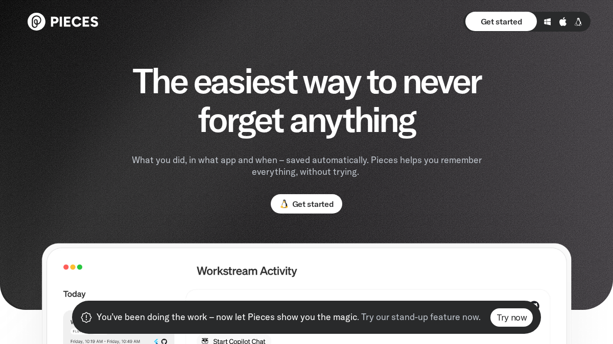 pieces.app 官网首页截图