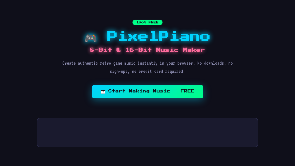 pixelpiano.com 官网首页截图