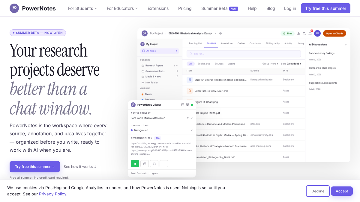 powernotes.com 官网首页截图