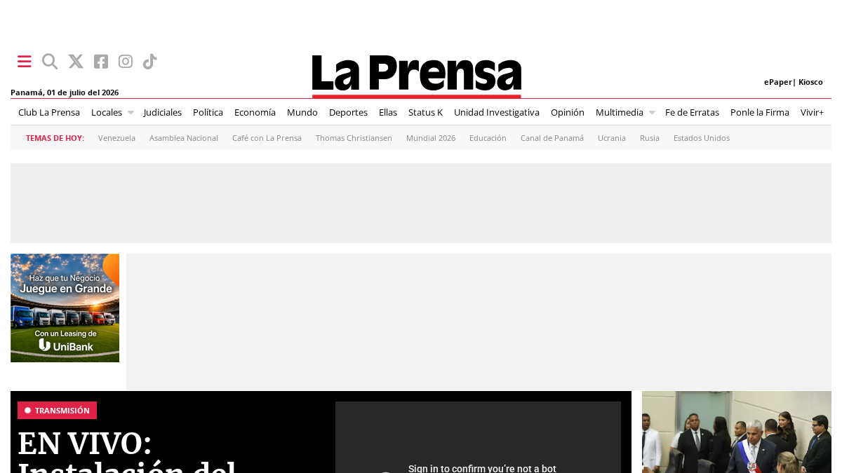 prensa.com 官网首页截图