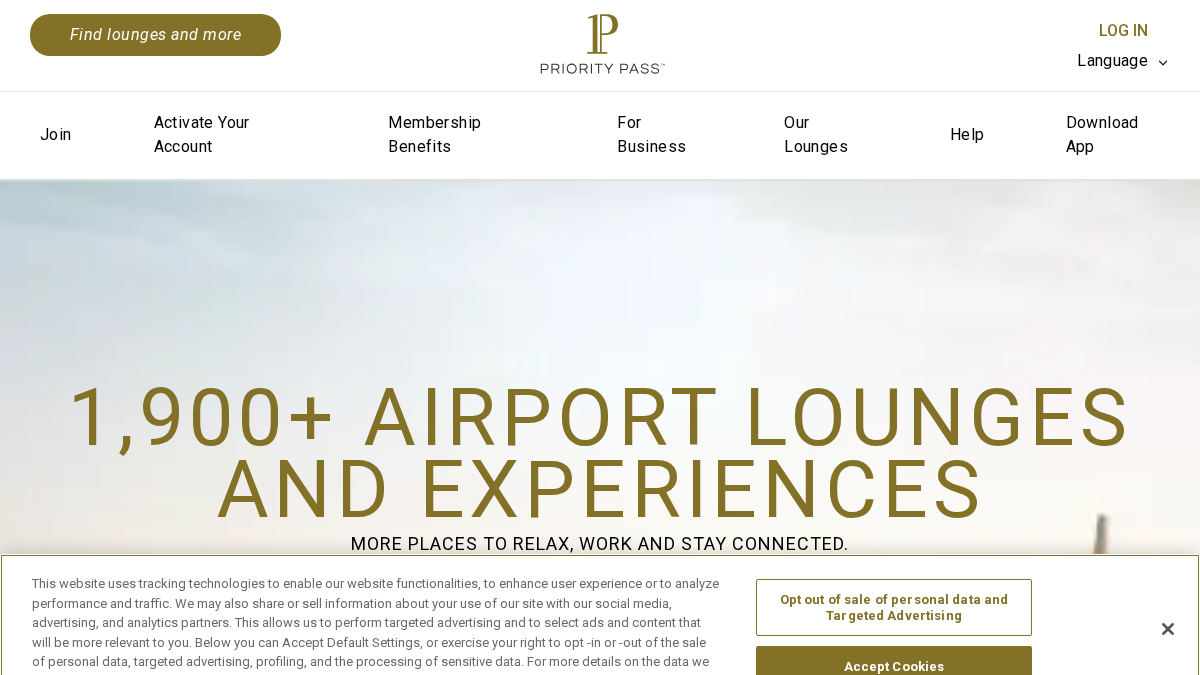 prioritypass.com 官网首页截图