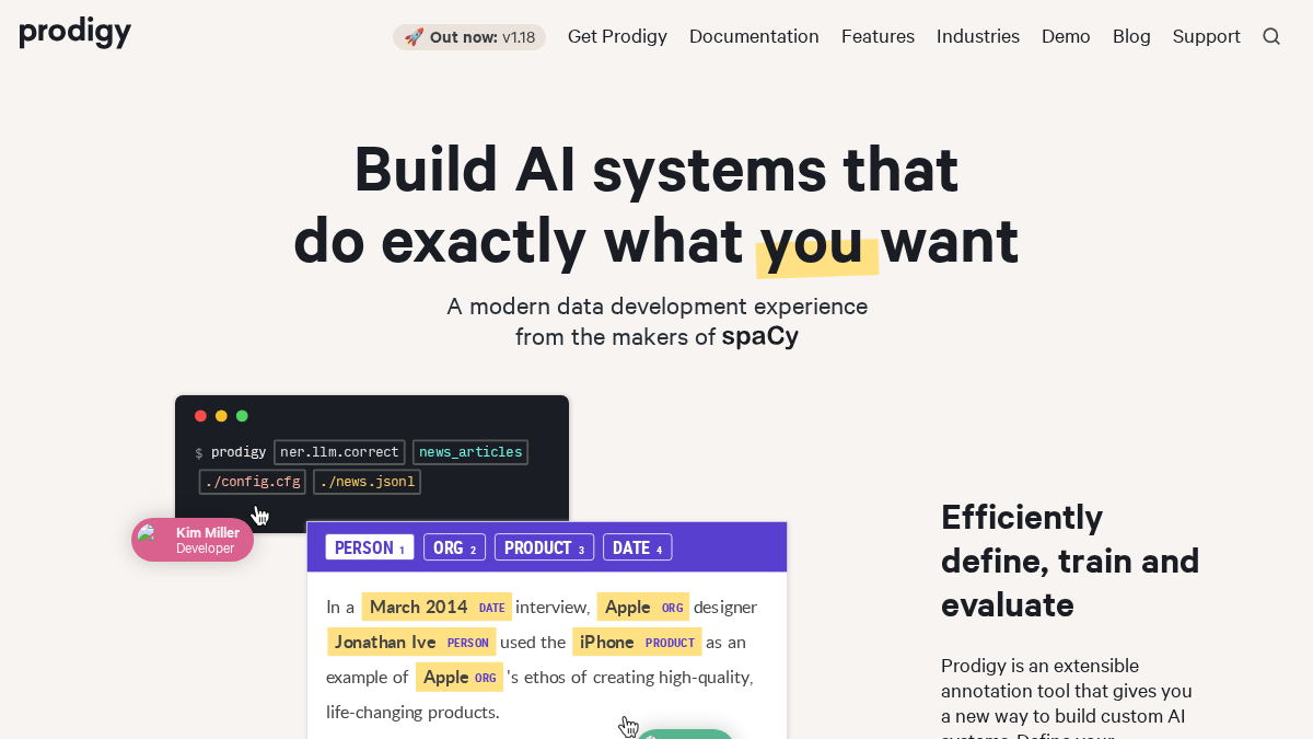 prodigy.ai 官网首页截图