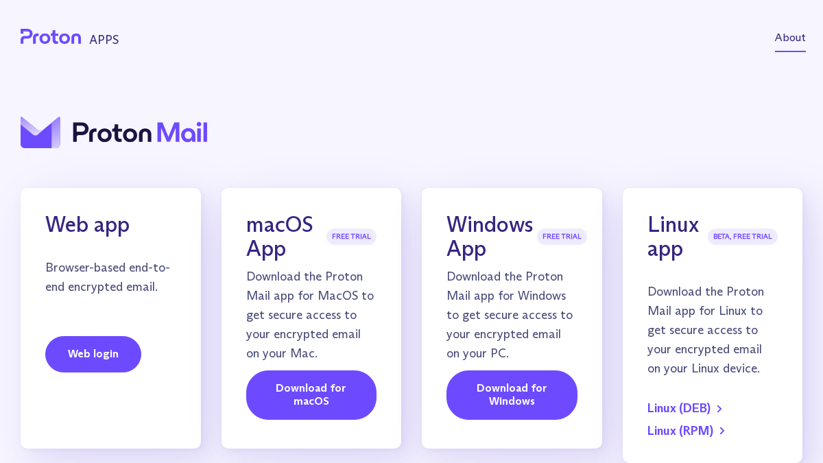 protonapps.com 官网首页截图