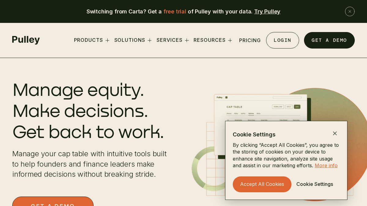 pulley.com 官网首页截图