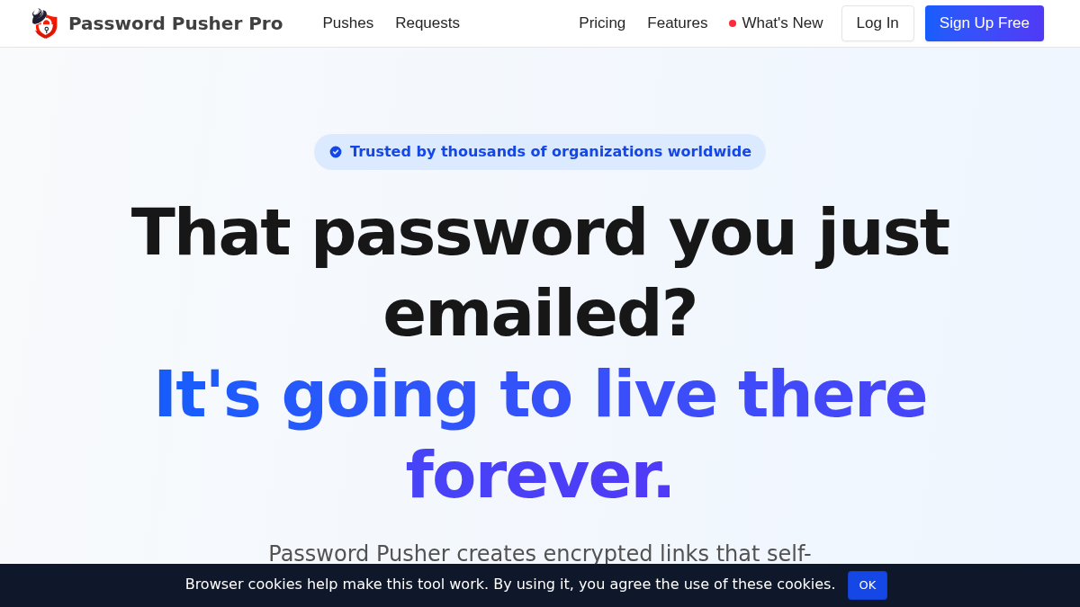 pwpush.com 官网首页截图