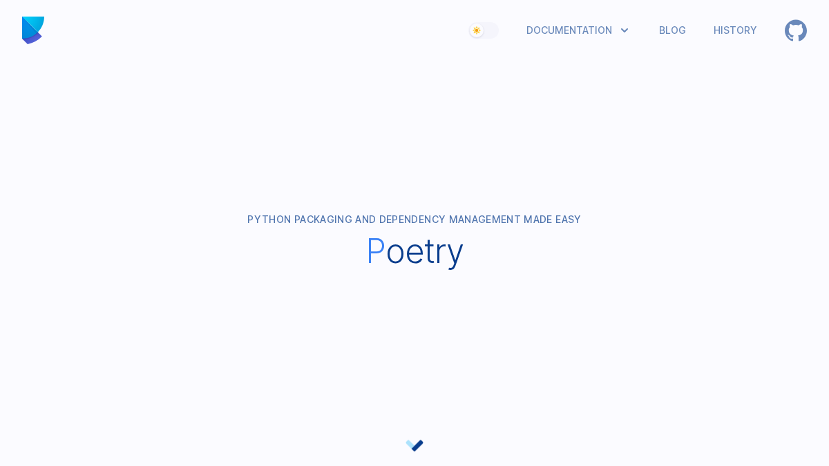 python-poetry.org 官网首页截图