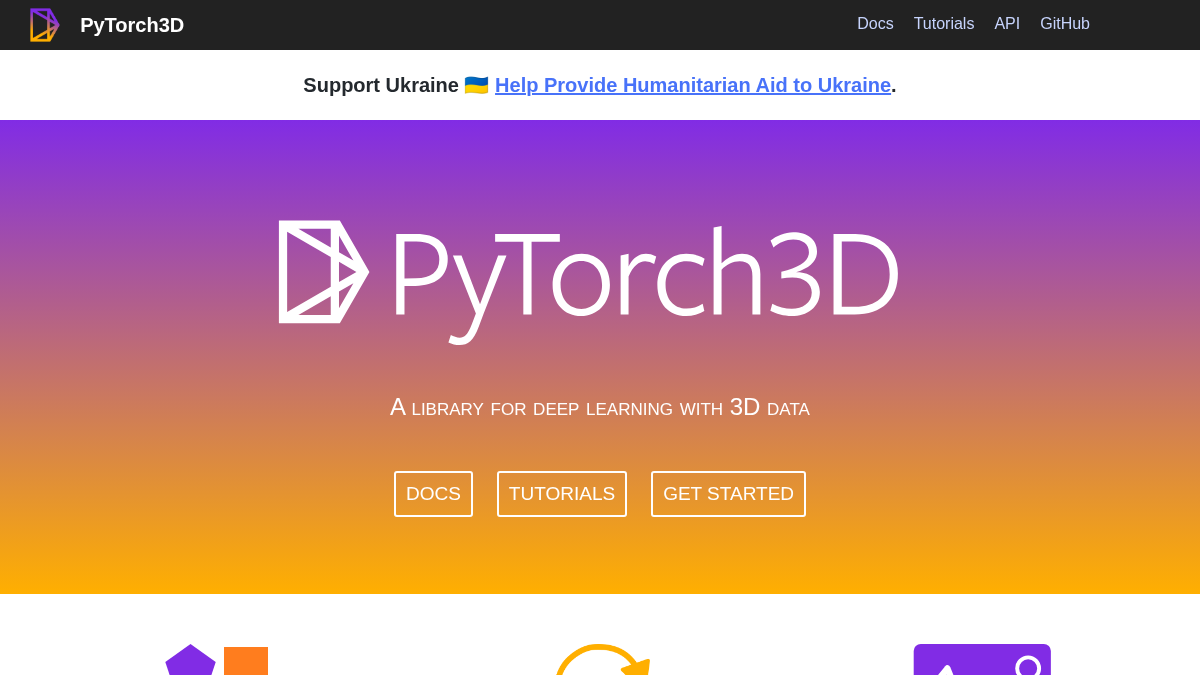 pytorch3d.org 官网首页截图