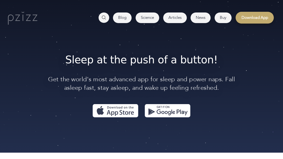 pzizz.com 官网首页截图
