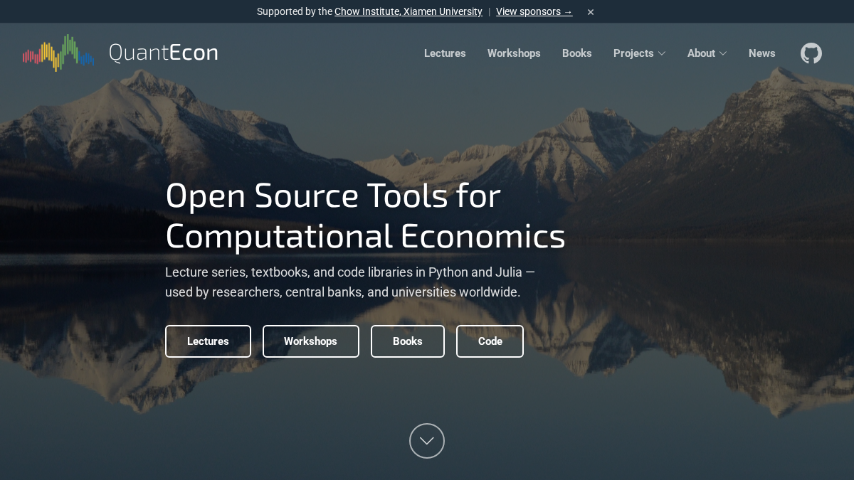 quantecon.org 官网首页截图