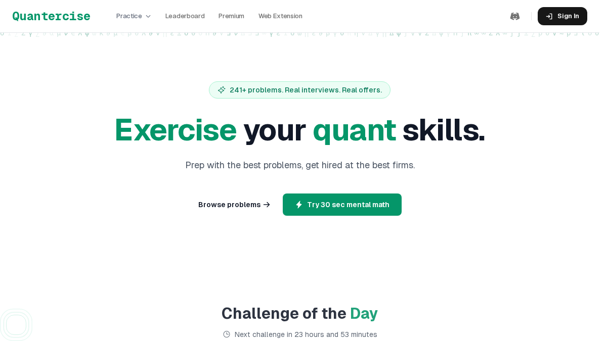 quantercise.com 官网首页截图