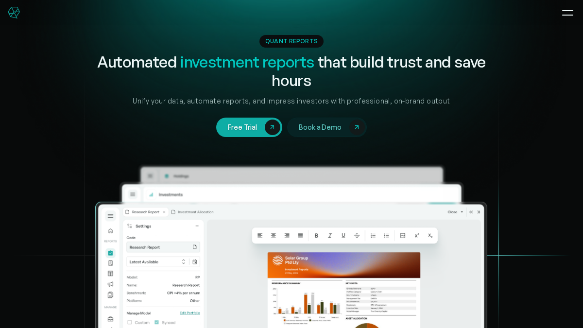 quantreports.com 官网首页截图