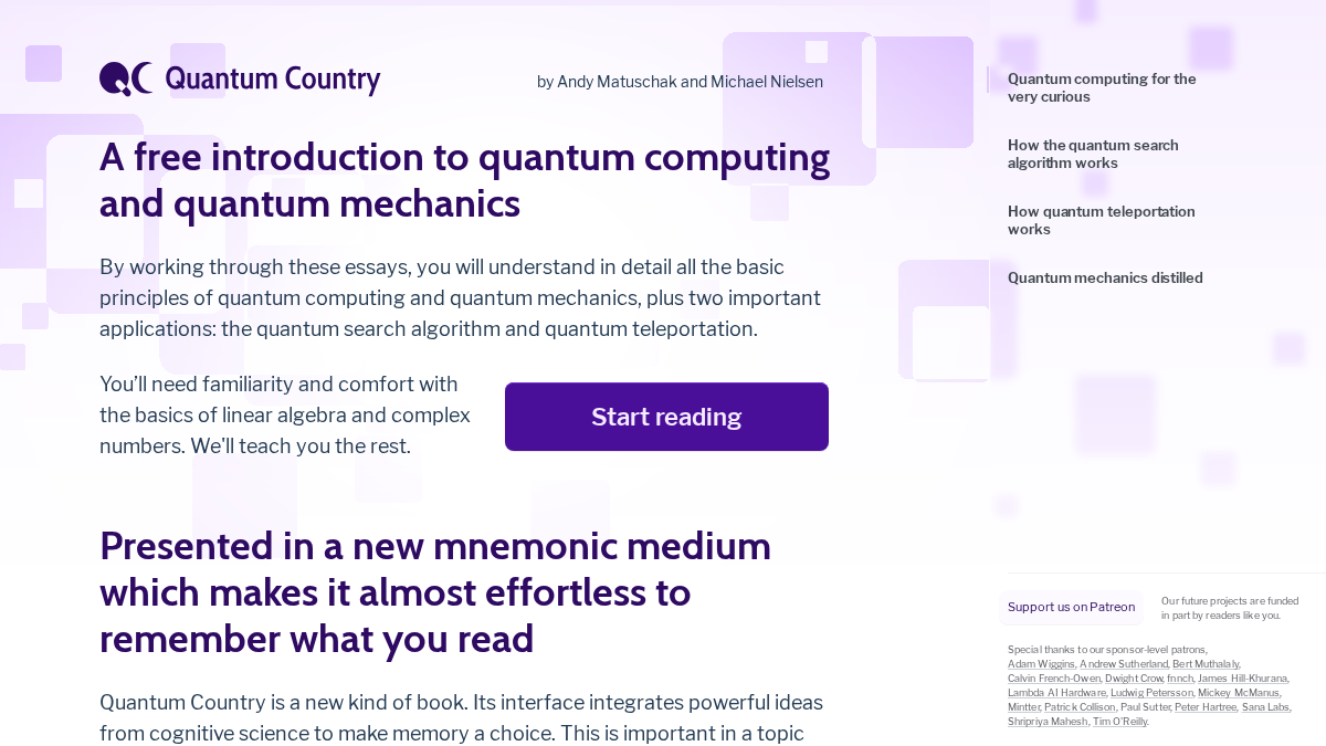 quantum.country 官网首页截图