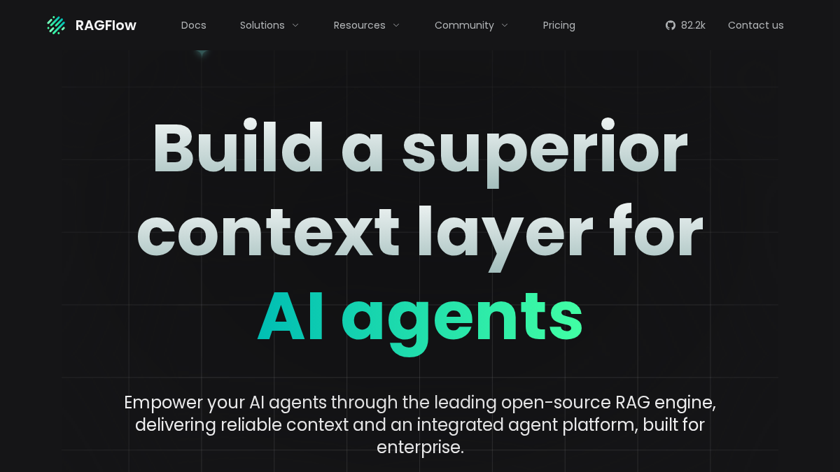 ragflow.io 官网首页截图
