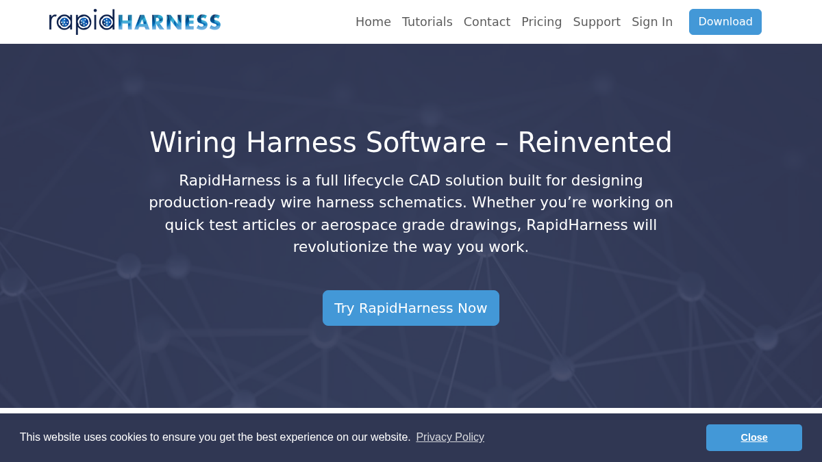 rapidharness.com 官网首页截图