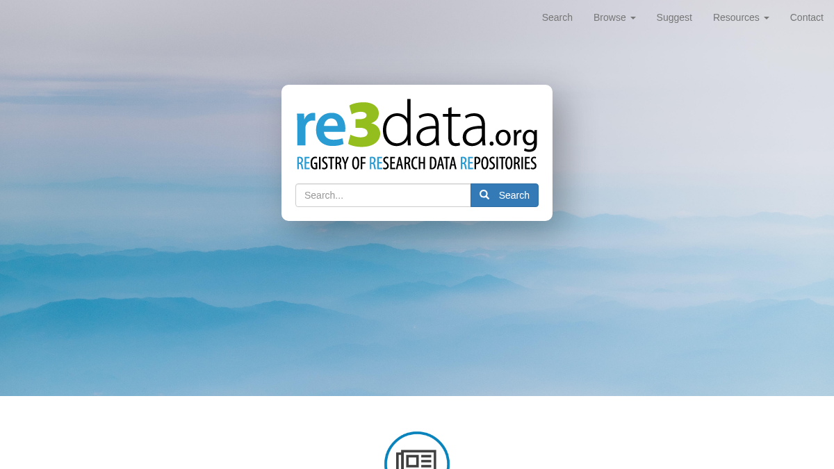 re3data.org 官网首页截图