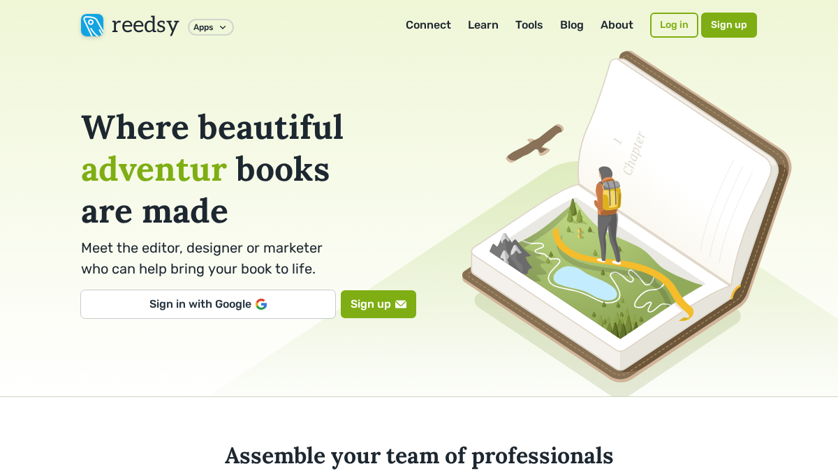 reedsy.com 官网首页截图