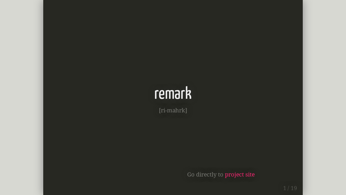 remarkjs.com 官网首页截图