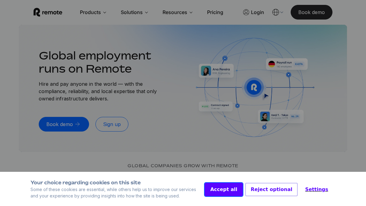 remote.com 官网首页截图
