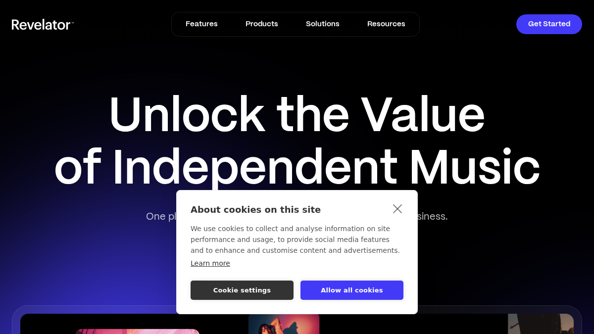 revelator.com 官网首页截图