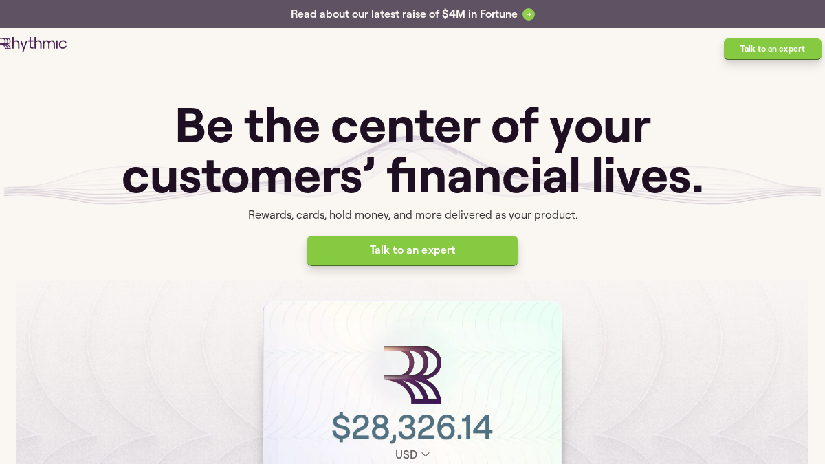 rhythmic.io 官网首页截图