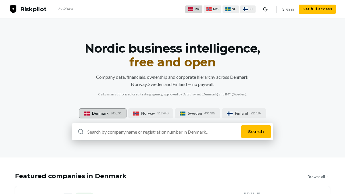 riskpilot.dk 官网首页截图