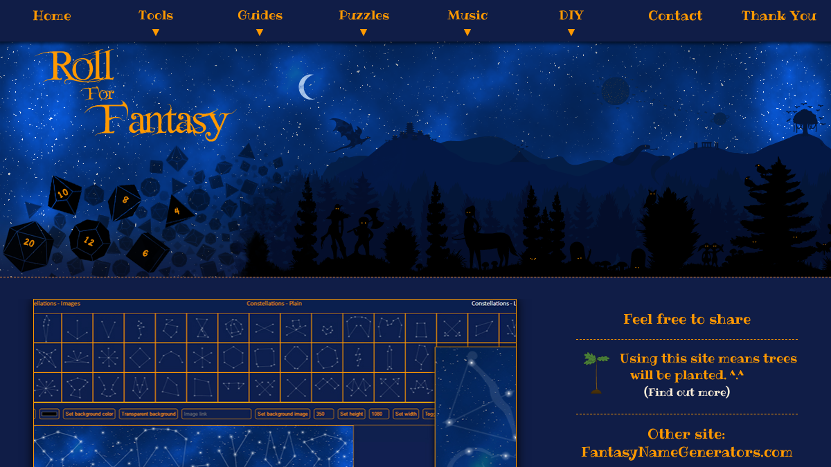 rollforfantasy.com 官网首页截图