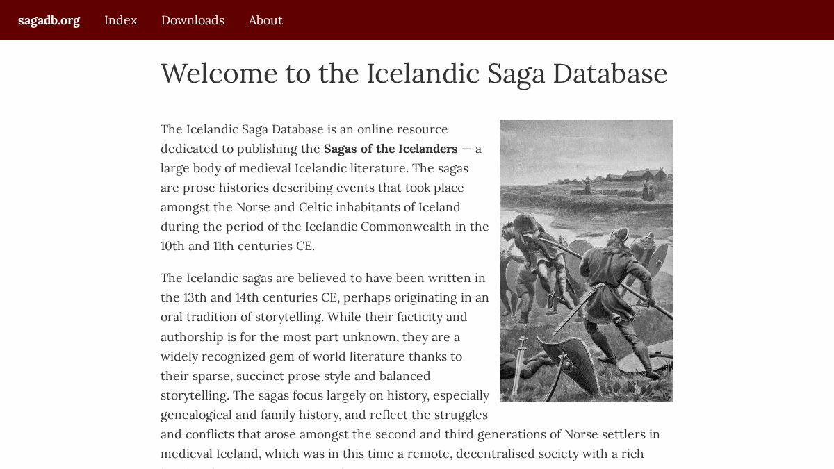sagadb.org 官网首页截图