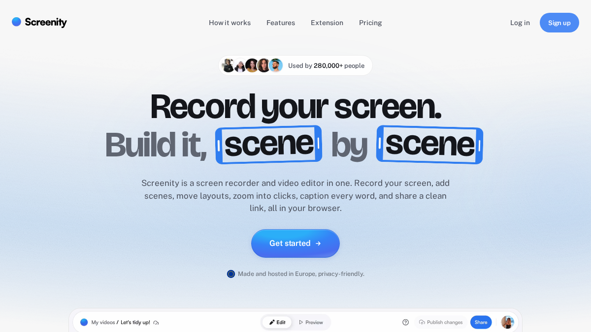 screenity.io 官网首页截图