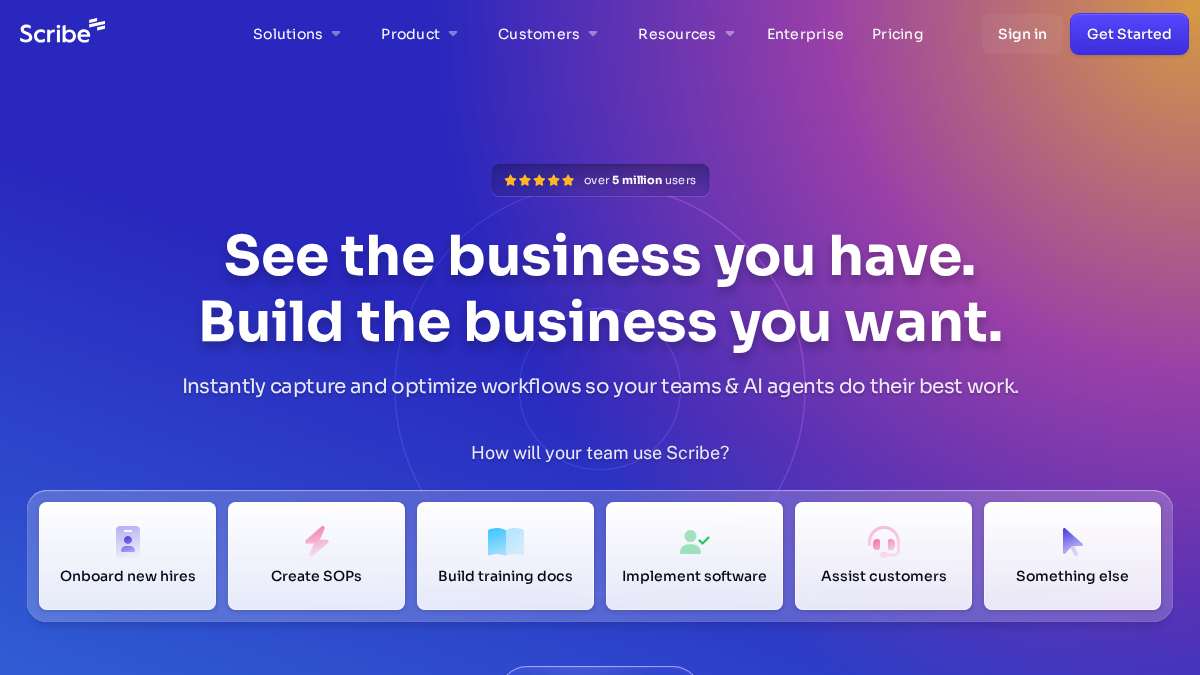 scribe.com 官网首页截图