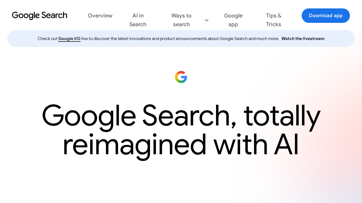 search.google 官网首页截图