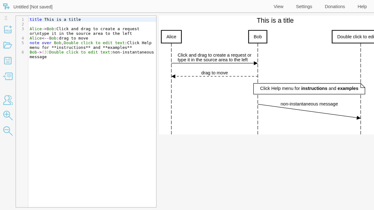sequencediagram.org 官网首页截图