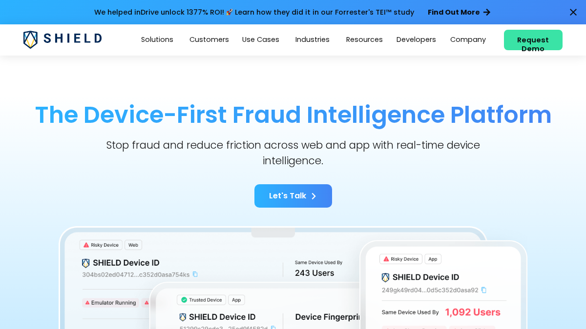 shield.com 官网首页截图
