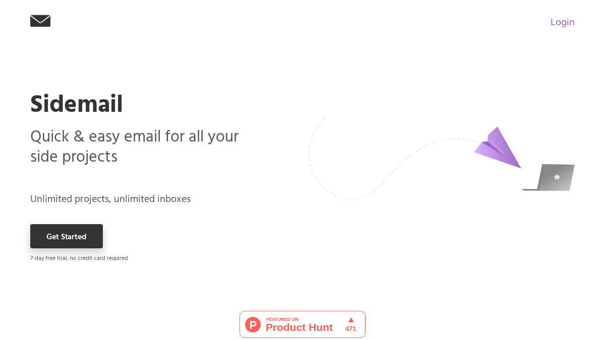 sidemail.com 官网首页截图