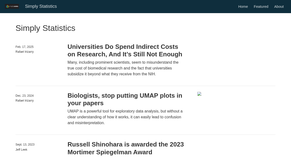 simplystatistics.org 官网首页截图