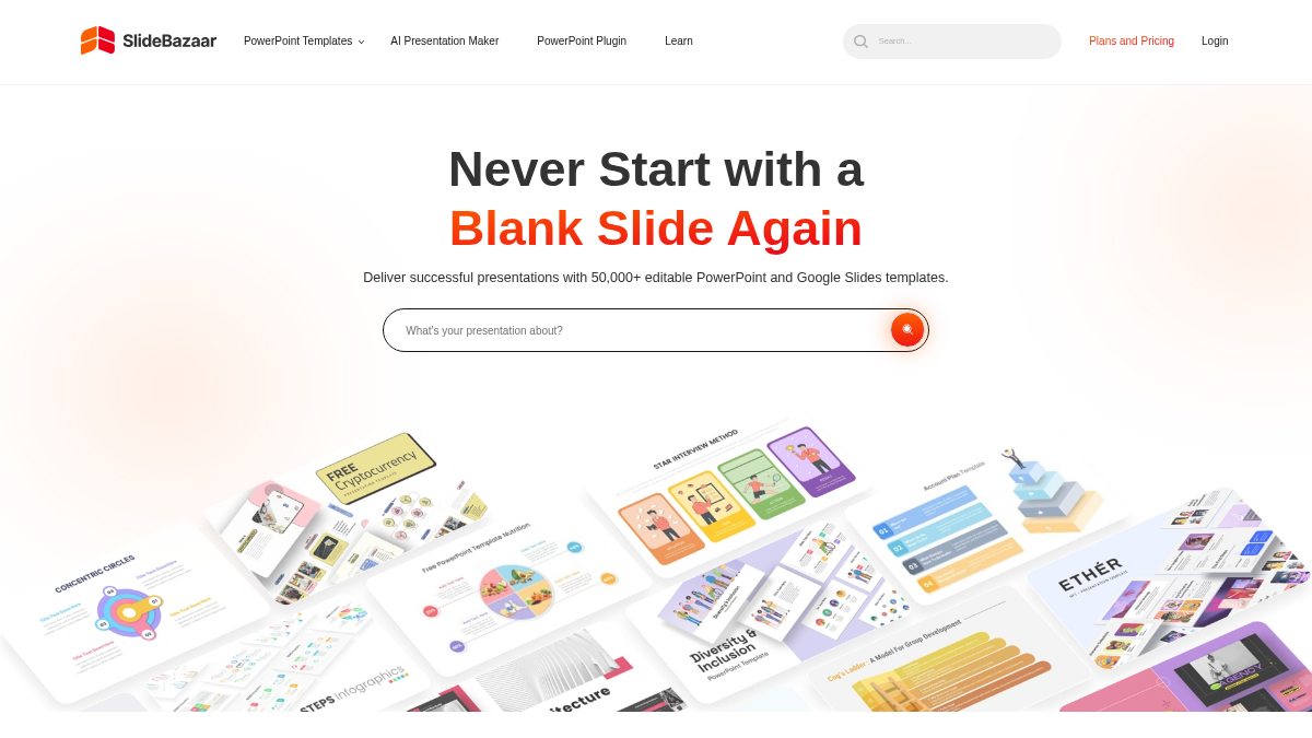 slidebazaar.com 官网首页截图