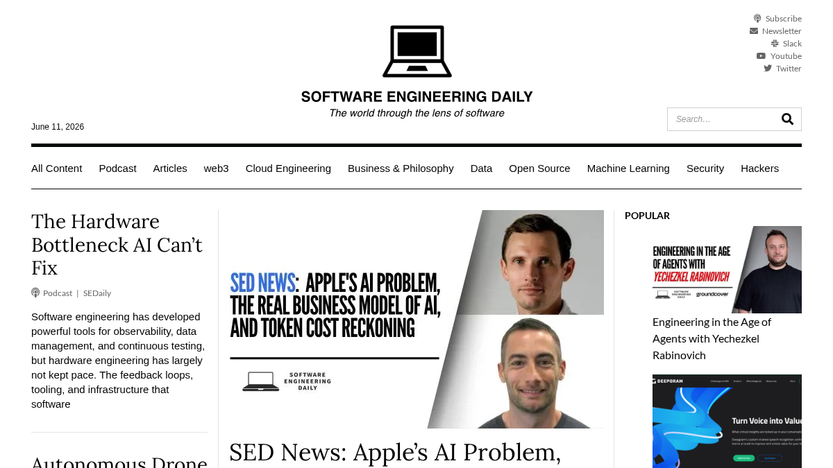 softwareengineeringdaily.com 官网首页截图