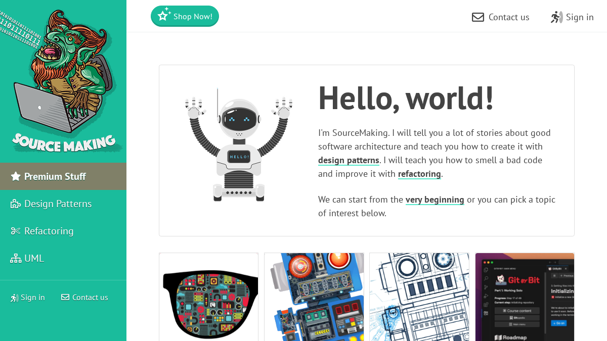 sourcemaking.com 官网首页截图