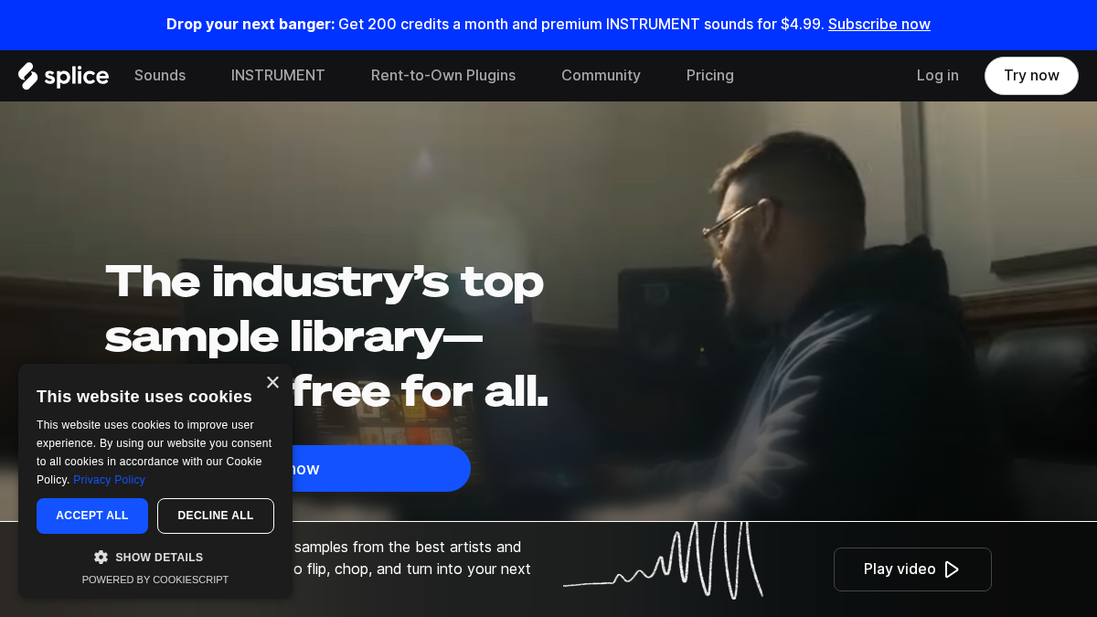 splice.com 官网首页截图