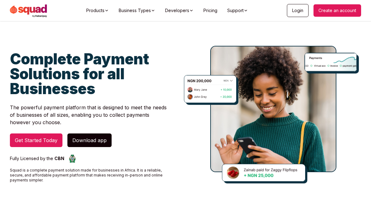 squadco.com 官网首页截图