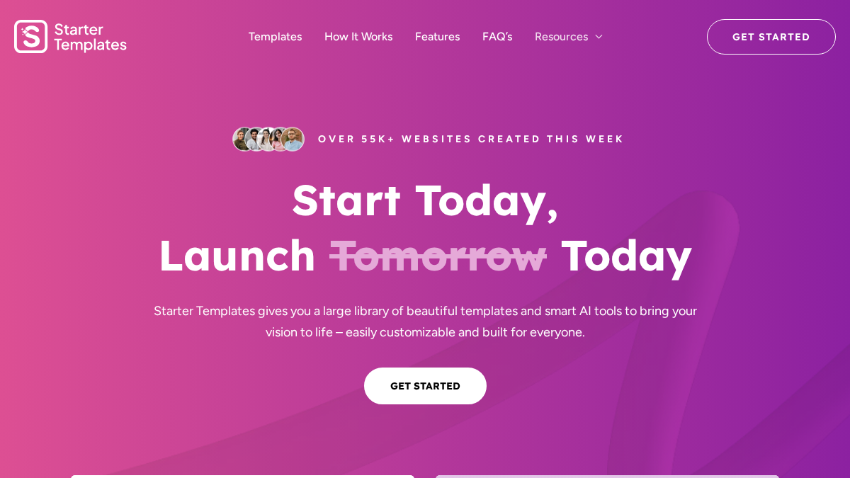 startertemplates.com 官网首页截图