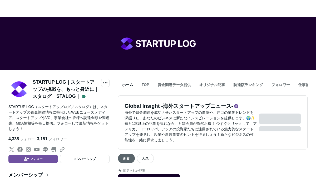 startuplog.jp 官网首页截图