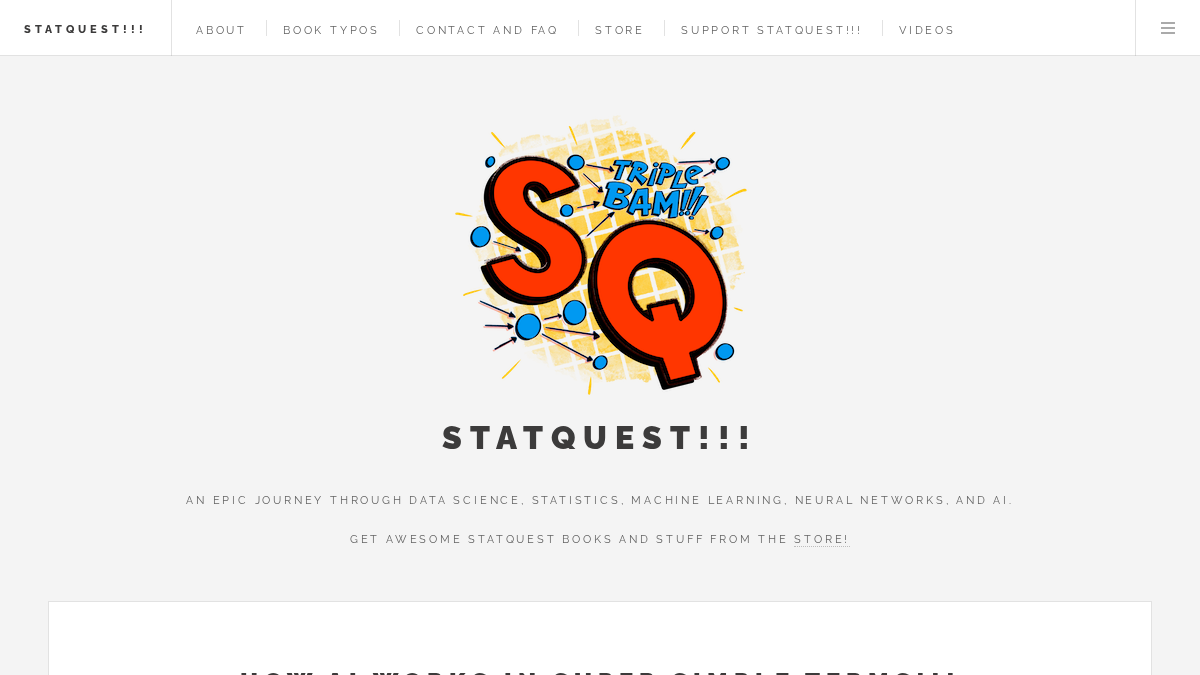 statquest.org 官网首页截图