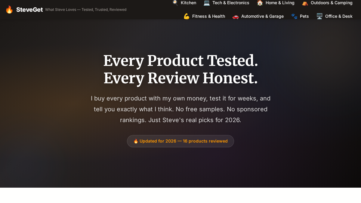 steveget.com 官网首页截图