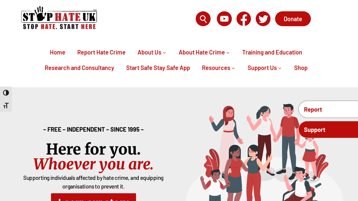 stophateuk.org 官网首页截图